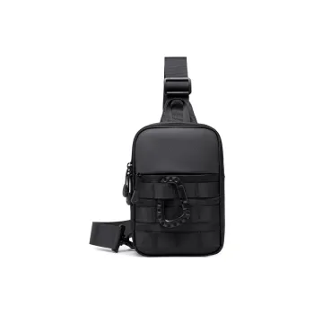 BJIAX Nylon Crossbody Bag, Sling Bag, Shoulder Bag Men's Black