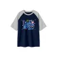 Navy Blue & White Heather Gray