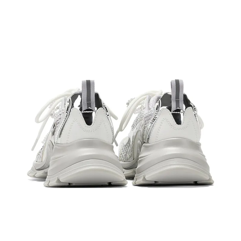 GG CC Breathable Mesh Casual Height Increasing Low Top Platform Chunky Sneakers Women's-3