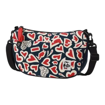 CHUMS Cotton Crossbody Bag Shoulder Bag Unisex Red & Black