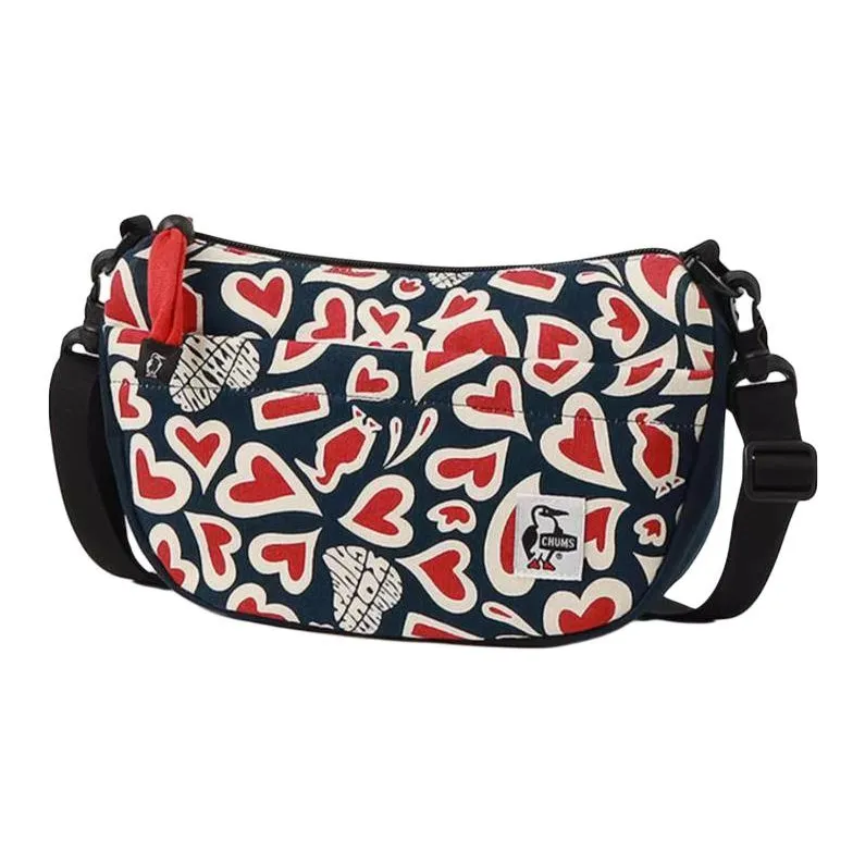 CHUMS Cotton Crossbody Bag, Shoulder Bag Unisex Red & Black-0