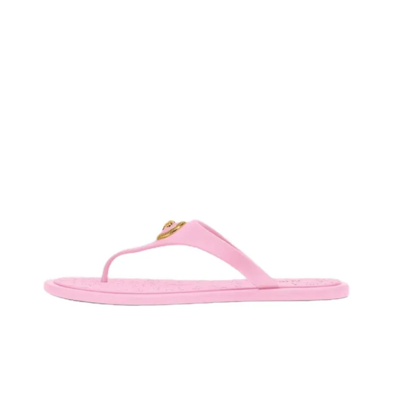 VERSACE Rubber Sole Massage Flip Flops Women's Pink-0
