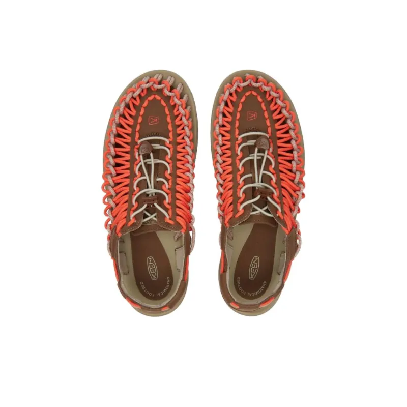 KEEN Uneek Anti Slip Wear Resistant River Trekking Shoes Men's Red Brown-2