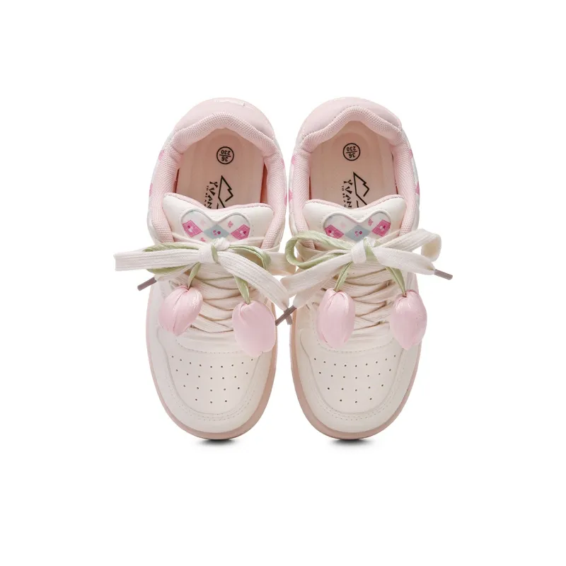 Lovely You Wear resistant And Lightweight Low Top Skateboard Shoes Women's-19