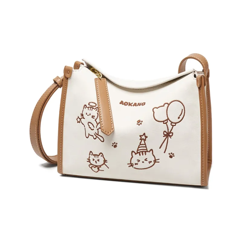 AOKANG Polyurethane Boston Bag Underarm Shoulder Bag, Crossbody Bag Medium Size Women's Multicolor-0
