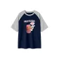 Navy Blue & White Heather Gray