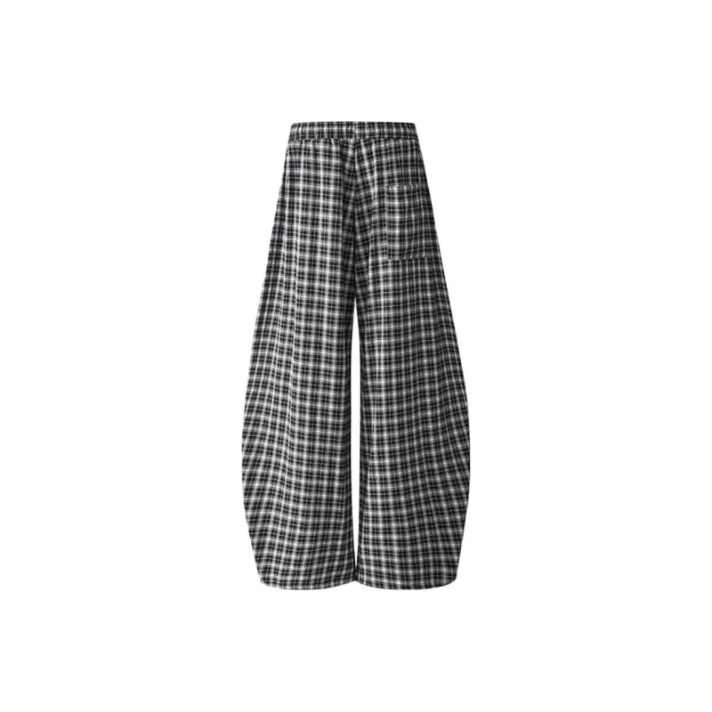 Wen Shan Casual Pants Women's Black Stripes-1