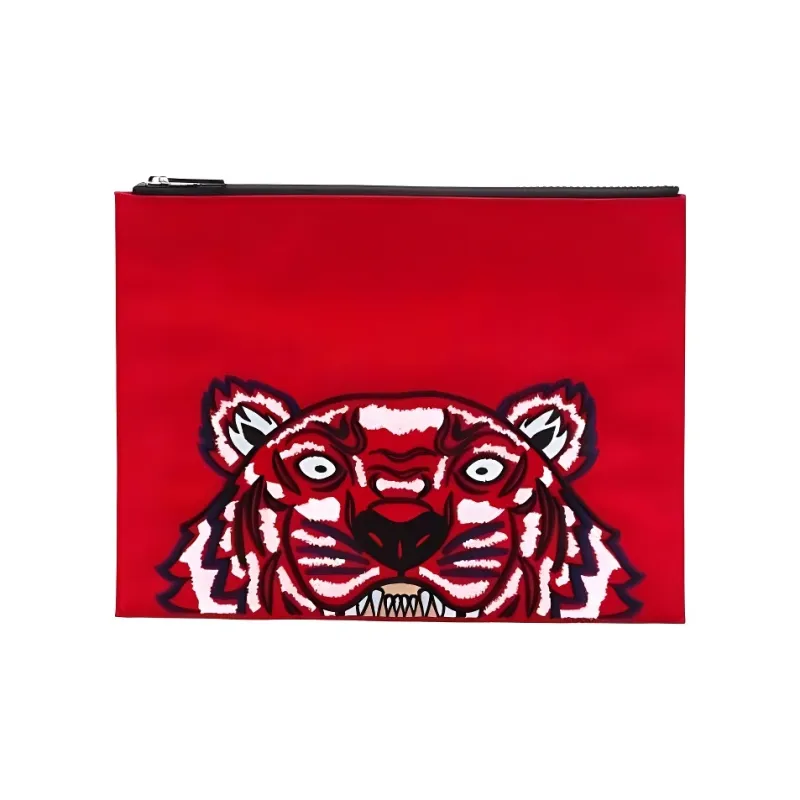 KENZO Polyester Nylon Clutch Women's Red-0