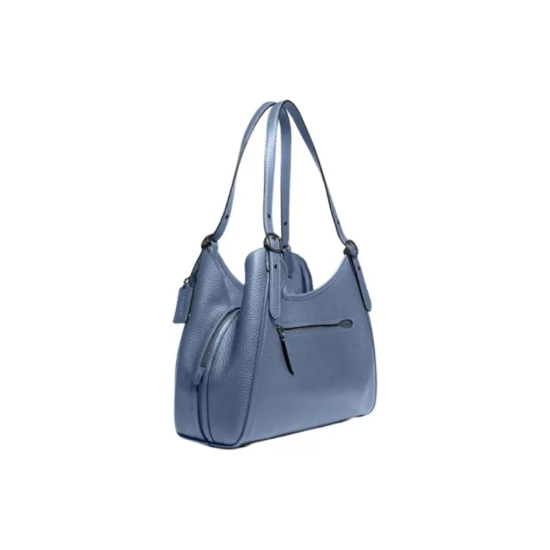 COACH Leather Handbag Shoulder Bag Women's Haze Blue-2