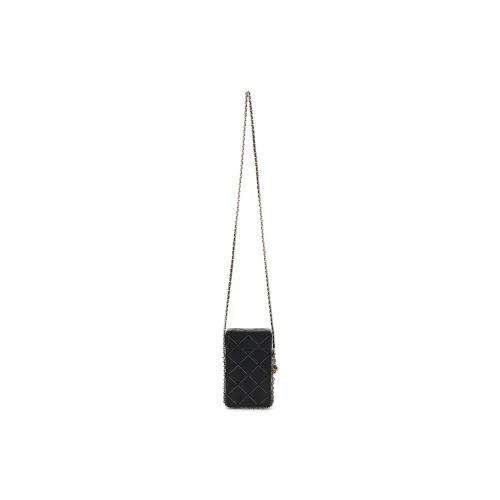 TORY BURCH Fleming Sheepskin Cell Phone Pouch Regular Women's Black