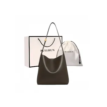 Bullrun Cow Split Leather Shoulder Bag Regular Women's Dark Moss Green