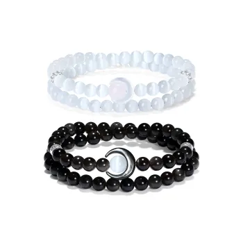 PUTUOSHANWENCHUANG Obsidian Bracelets Unisex