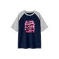 Navy Blue & White Heather Gray