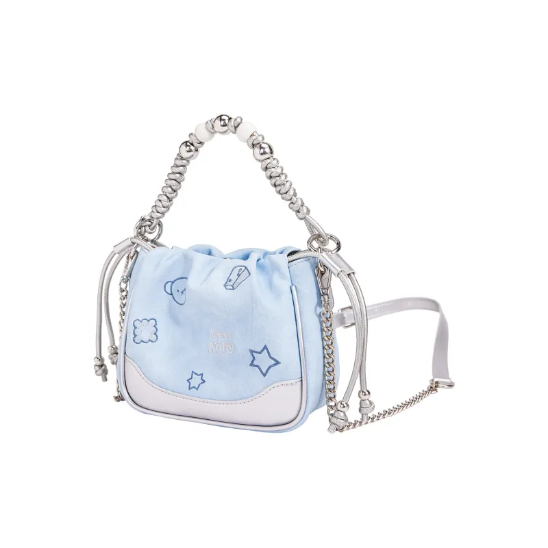 Miffy Synthetic Leather Shoulder Bag, Crossbody Bag, Handbag Women's Denim Blue/White-2
