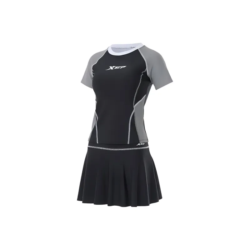 XTEP Adults Women's Two Piece Skirt Hem Swimsuit Set Women's-0
