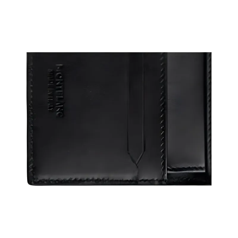 MONTBLANC Stylish 3.0 Leather Wallet Mini Men's Classic Black-4
