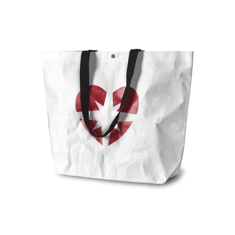 DRACONITE Polypropylene Woven Bag Tote Handbag Unisex White-1