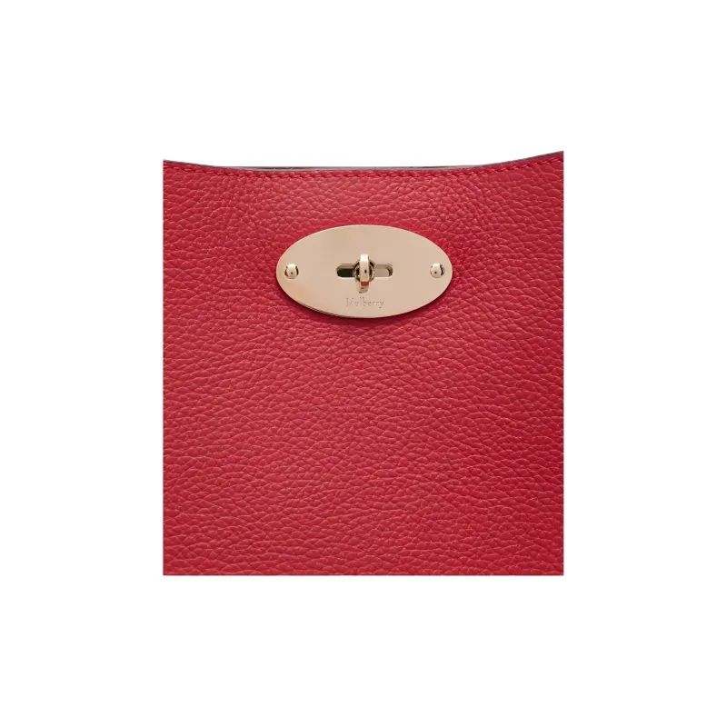 Mulberry Calfskin Tote Bag Shopping Bag Handbag Small Size Women's Blood Red-3