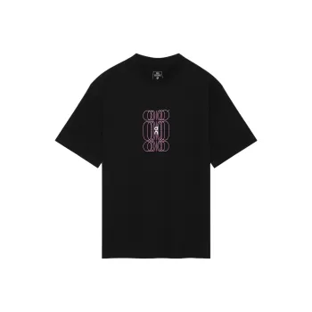 On T Shirt Women's Black/Cerulean