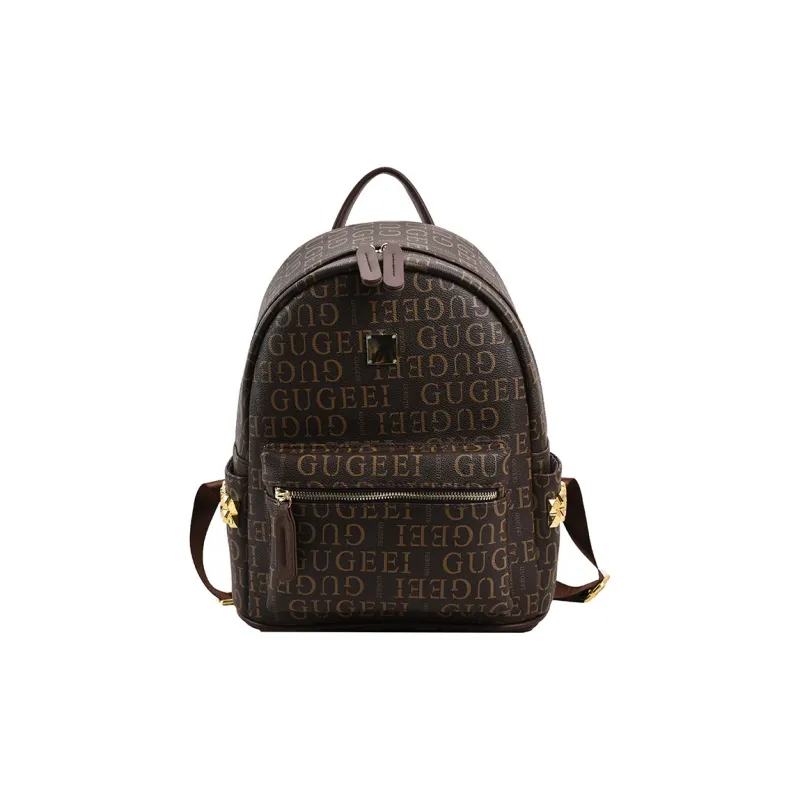 Yalu PU Backpack Women's White/Brown-6