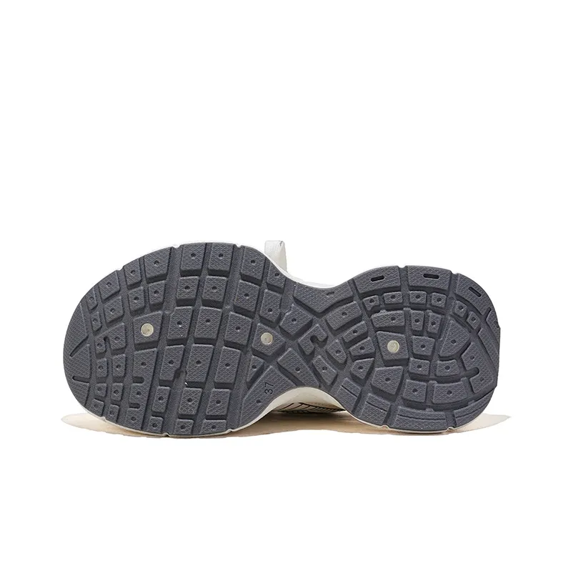 RENBEN Slip Resistant Abrasion Resistant Closed Toe Slippers Women's Beige Gray-7