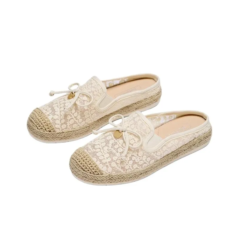 Hotwind Slip Resistant Closed Toe Slippers Women's Beige-2