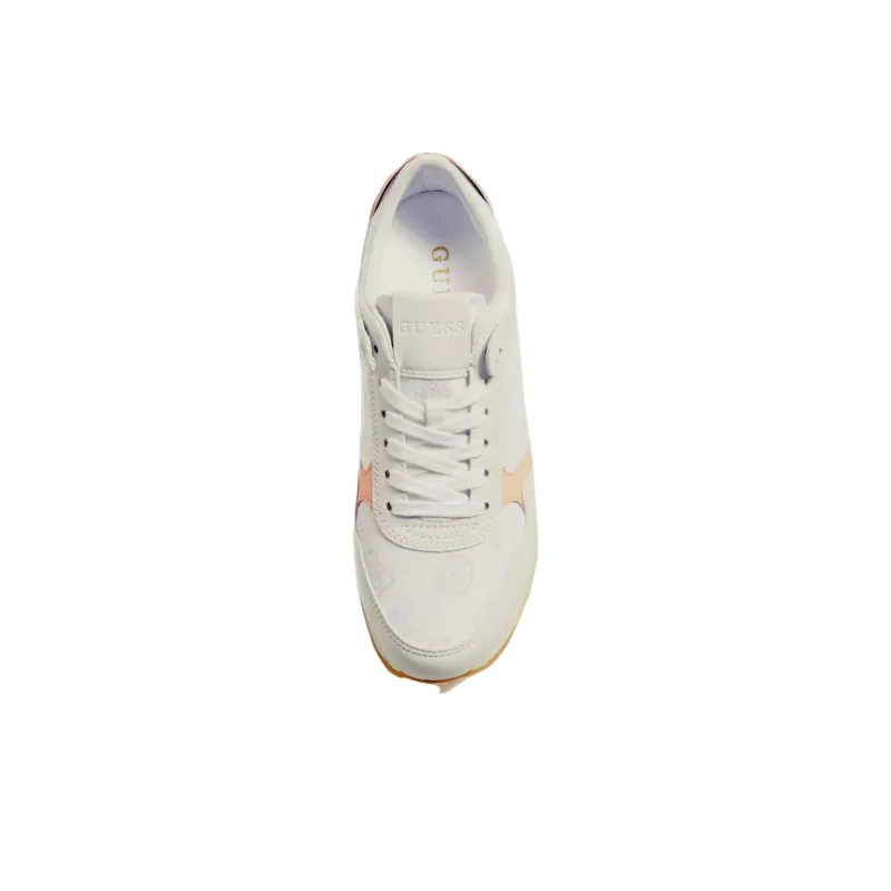 GUESS Abrasion Resistant Low Top Skateboard Shoes Women's White Pink-2