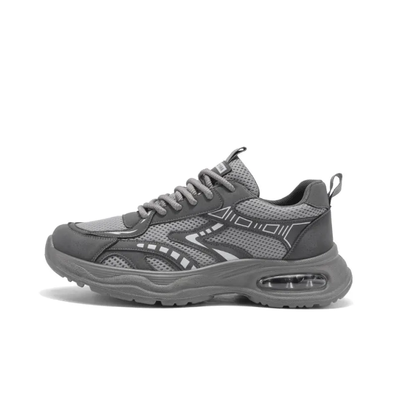 PNKE Slip Resistant, Abrasion Resistant, Breathable, Height Increasing Low Top Chunky Sneakers Men's-6