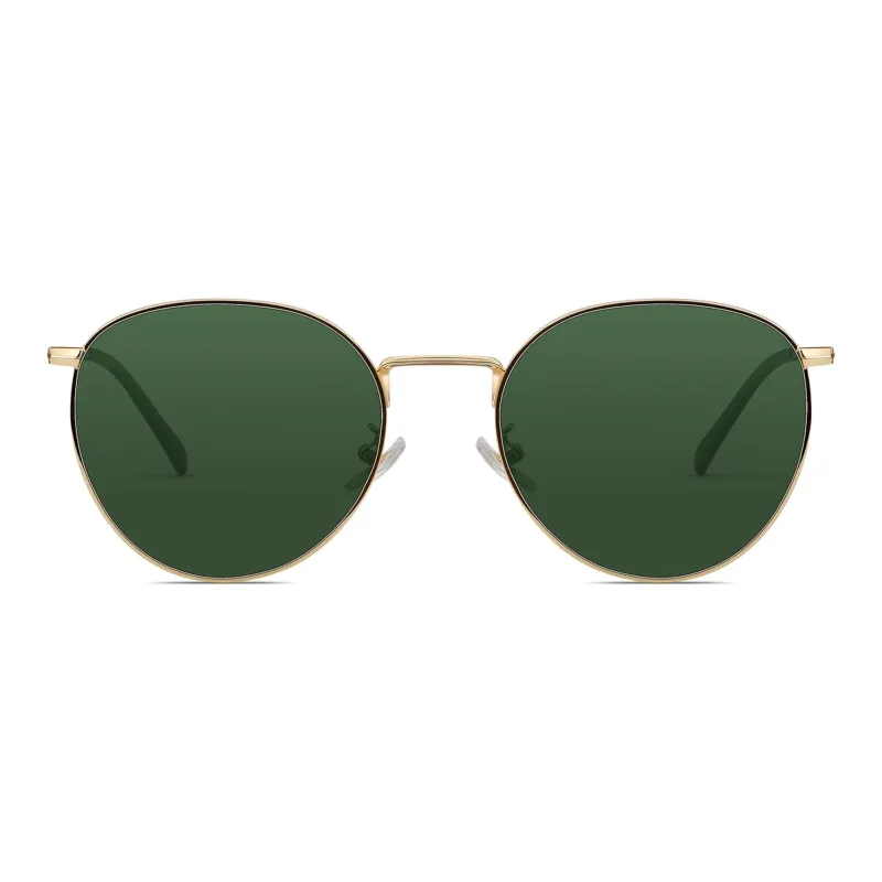VEGOOS Metal Round Sunglasses Unisex-3