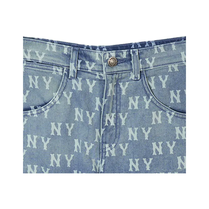 MLB New York Yankees Denim Shorts Women's Indigo-2