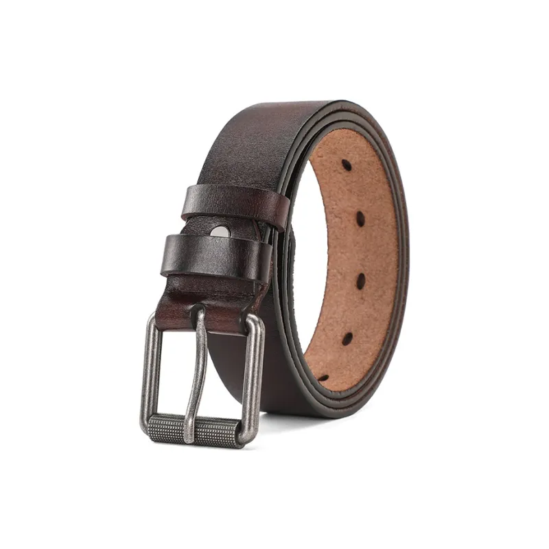Lanza Cow Split Leather Belts Men's Width 3.5CM-4