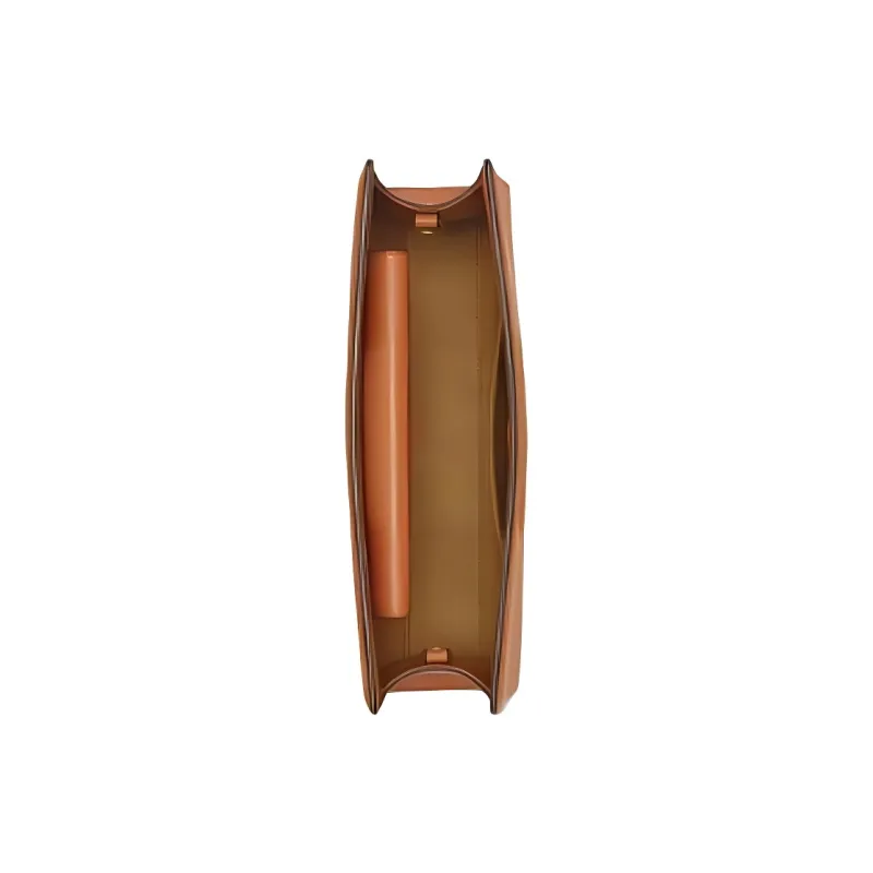 MCM Embossed Leather Clutch Trumpets Women's Cognac-2