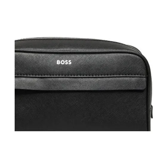 HUGO BOSS Leather Toiletry Bag Men's Black-2