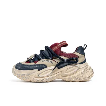 BINGO DUCK Slip Resistant And Breathable Low Top Chunky Sneakers Men's