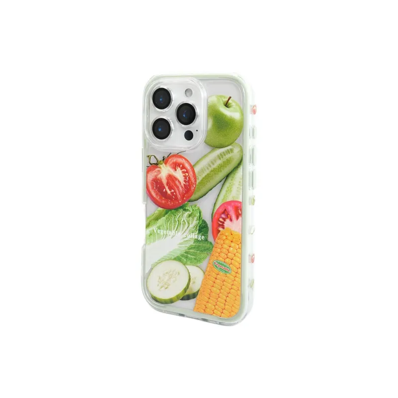 Sopi Acrylic Material 2 in 1 Full Screen Vegetable Phone Cases Compatible With IPhone 16/15 Pro Max/Apple 13/14 Pro/Max-6