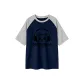 Navy Blue & White Heather Gray