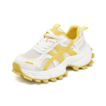 La Chapelle Anti Slip Wear Resistant Low Top Chunky Sneakers Women's Yellow