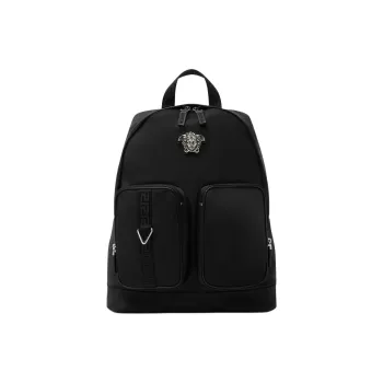 VERSACE La Medusa Polyamide Backpack Men's Black