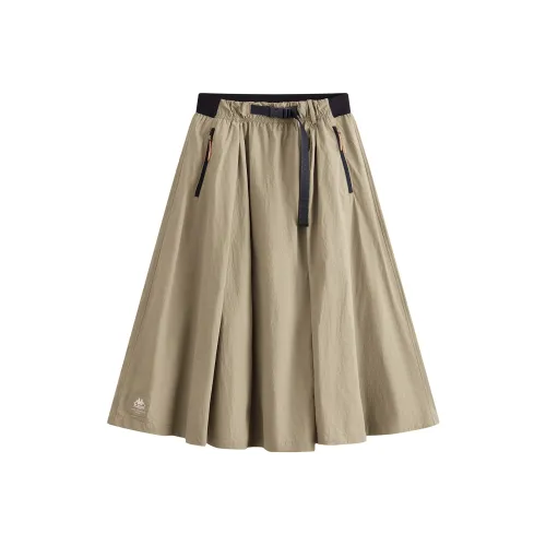 Kappa PLAYER Casual Long Skirt Women's Silver Sage Green