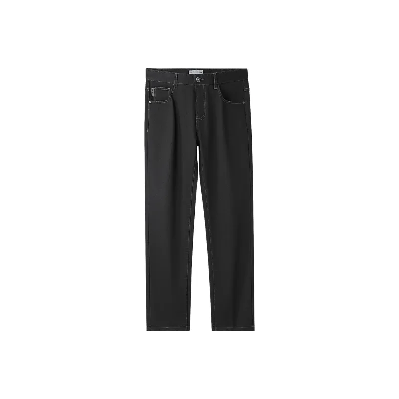 HLA Jeans Men Black Denim Solid Color 7F-0