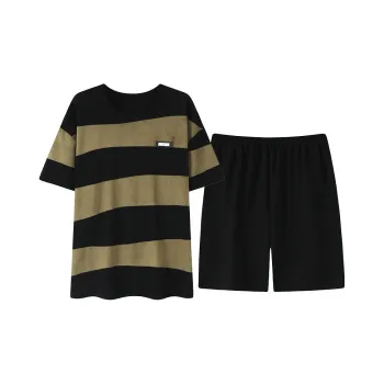 XIAFENYAN Pajama Set Men's Black