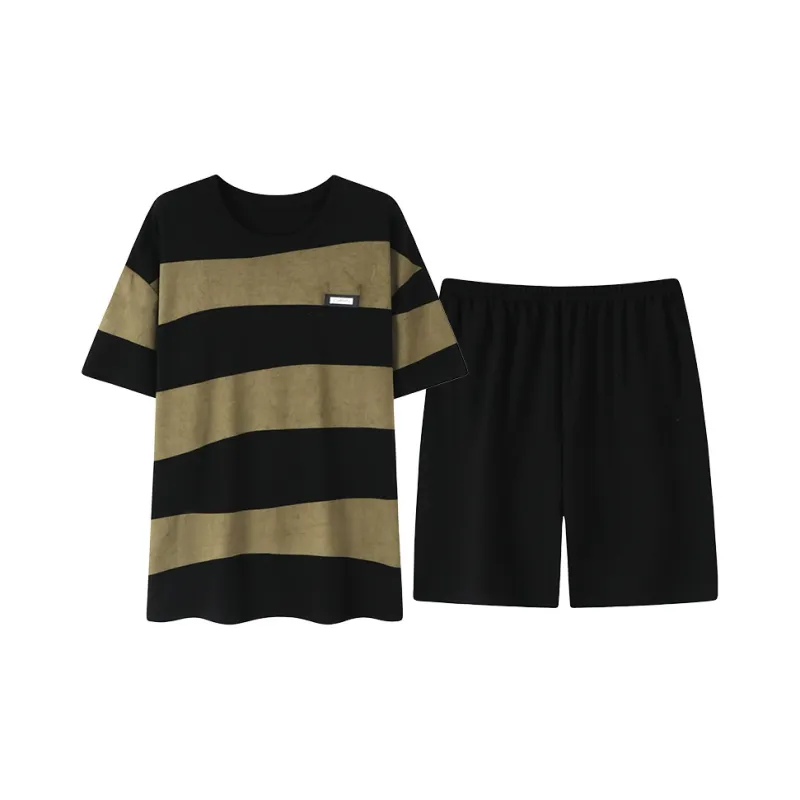 XIAFENYAN Pajama Set Men's Black-0