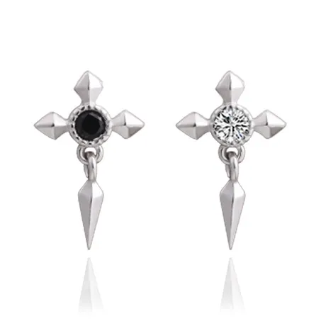 MAGICPOLE 925 Sterling Silver Stud Earrings Men's Silver-5