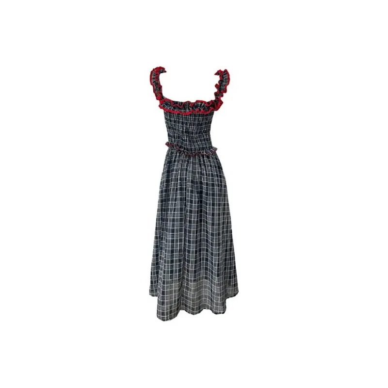 HUINIAN Slip Dresses Women's Plaid-1
