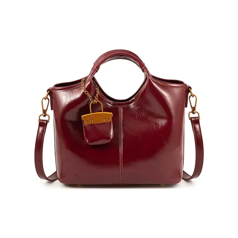 Vigno Synthetic Leather Handbag, One Shoulder, Crossbody Bag Regular Women's Red-0