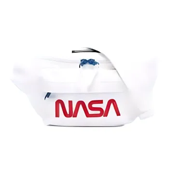 Balenciaga X NASA Co Branded Series Nylon Cell Phone Pouch Sling Bag, Fanny Pack Men's White