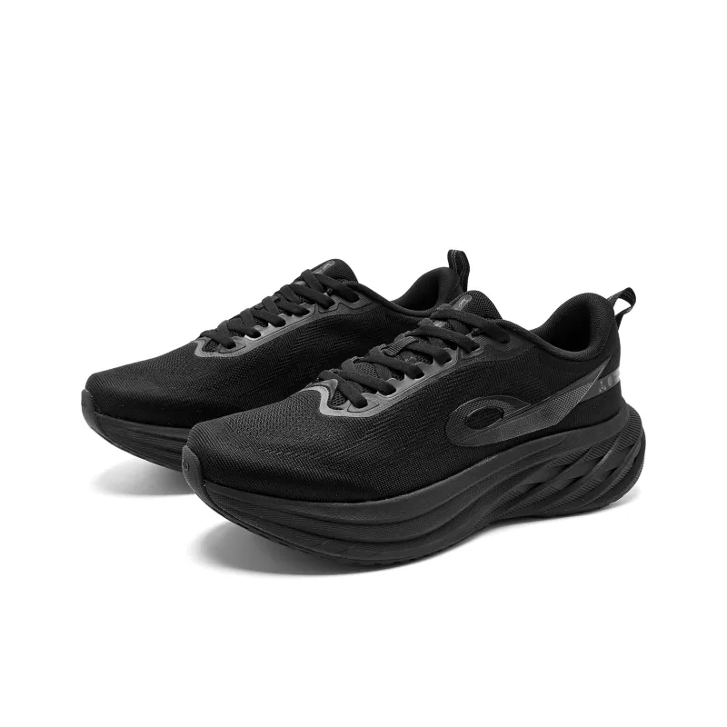 QIAODAN Cushioning, Slip Resistant, And Abrasion Resistant Low Top Casual Running Shoes Men's Black Gray-2