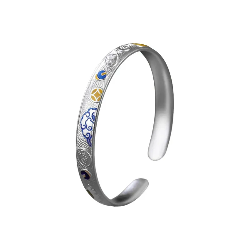 MYSHINE 990 Silver Bangles Women's-0
