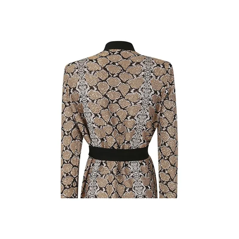 BALMAIN Python Print Belted Cardigan-4