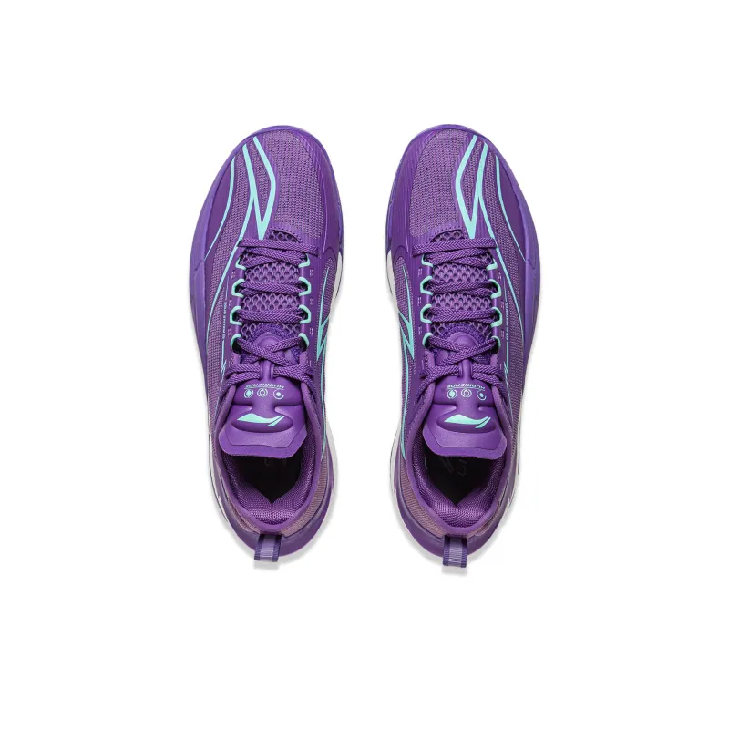 LiNing Cushioning, Slip Resistant, Abrasion Resistant, Rebound Grip Low Top Basketball Shoes Men's Zircon Purple-3